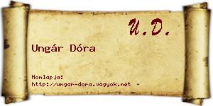 Ungár Dóra névjegykártya